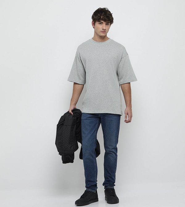 Calvin Klein  - Grey Round Neck T-Shirts