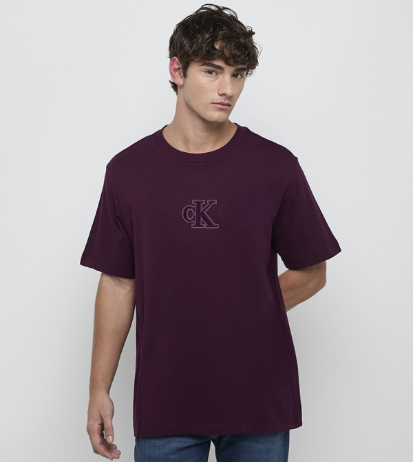 Calvin Klein Jeans Calvin Klein Jeans - Purple Round Neck T-Shirts