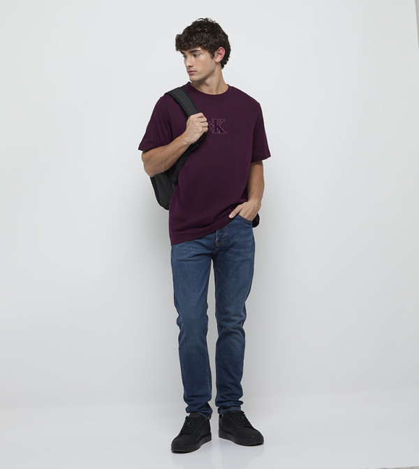 Calvin Klein Jeans Calvin Klein Jeans - Purple Round Neck T-Shirts