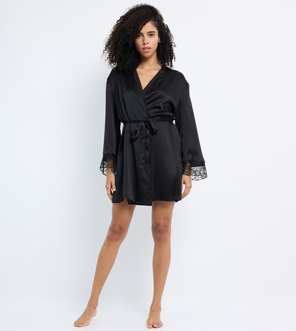 كالفين كلاين كالفين كلاين - أسود Night Robes & Kimonos
