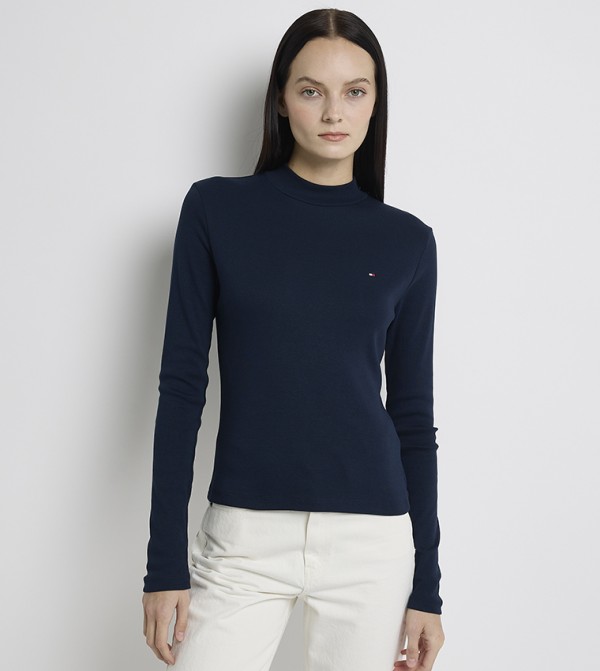 Tommy Hilfiger Long Sleeve T-Shirts - Navy Long Sleeve T-Shirts