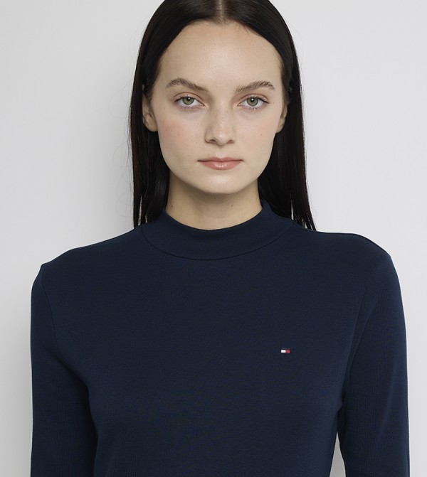 Tommy Hilfiger Long Sleeve T-Shirts - Navy Long Sleeve T-Shirts