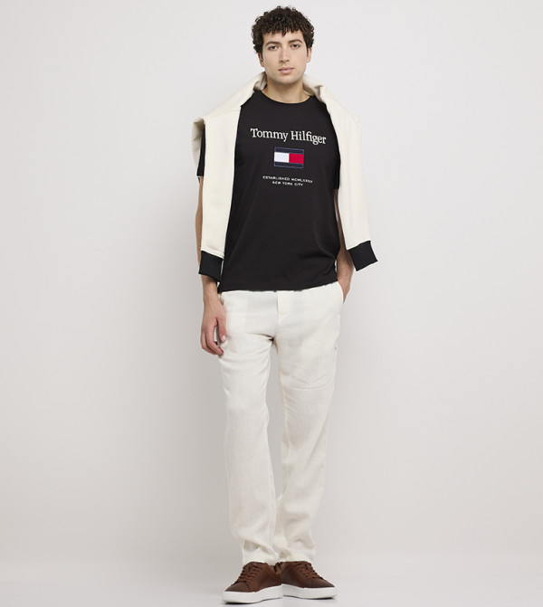 Tommy Hilfiger  Clothing - Black Round Neck T-Shirts