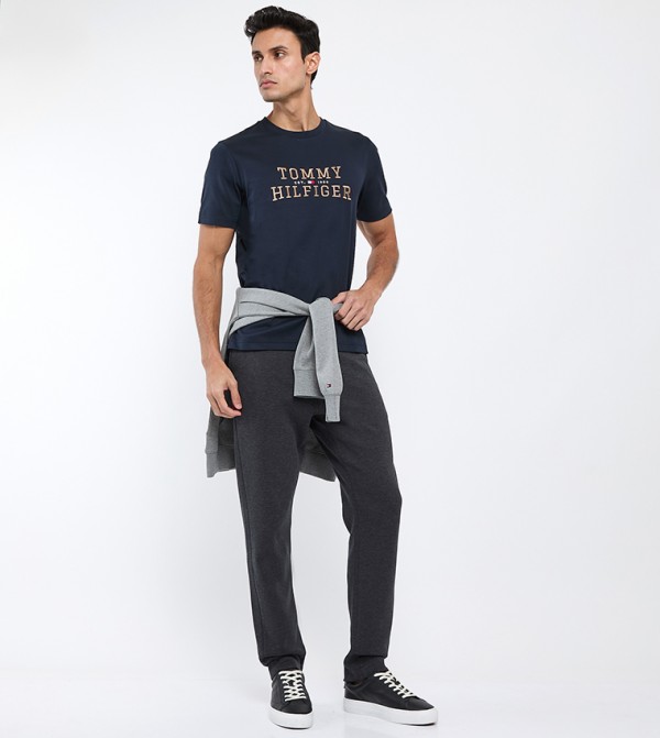 Tommy Hilfiger  - Navy Round Neck T-Shirts