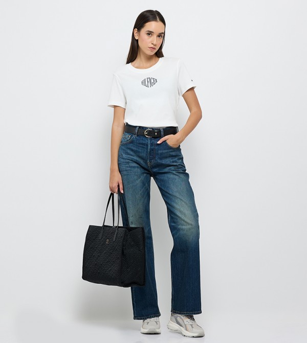 تومي هيلفيغر تومي هيلفيغر - أبيض Short Sleeve T-Shirts