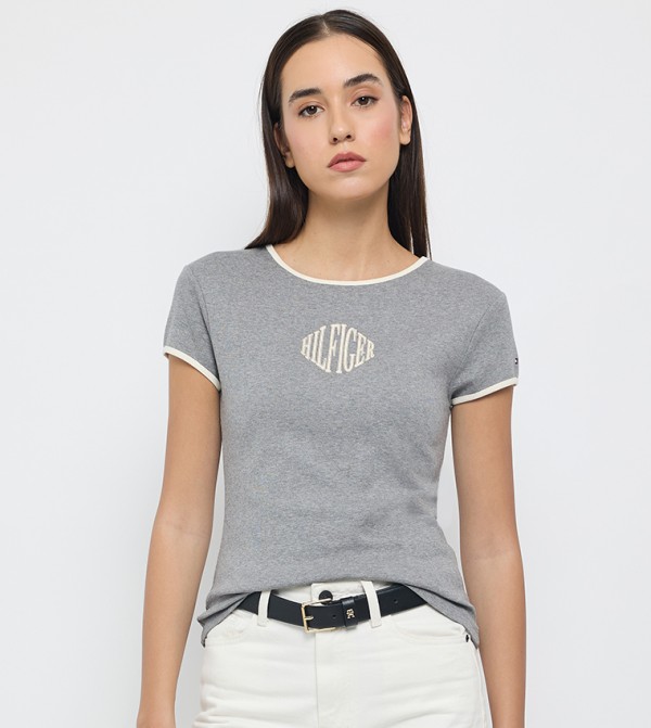 تومي هيلفيغر تومي هيلفيغر - رمادي Short Sleeve T-Shirts