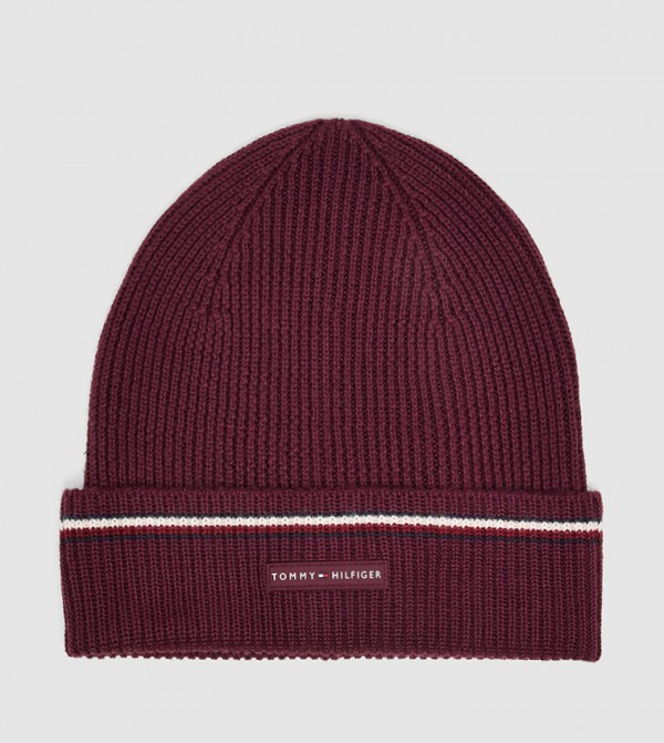 Tommy Hilfiger Caps & Hats - Burgundy Beanies
