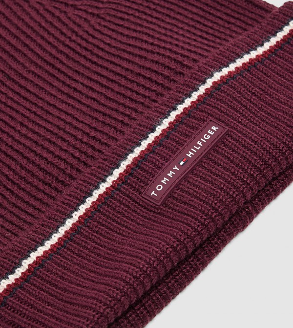 Tommy Hilfiger Caps & Hats - Burgundy Beanies