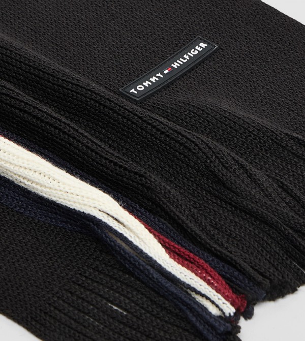 تومي هيلفيغر  أوشحة - أسود Knitted Scarves