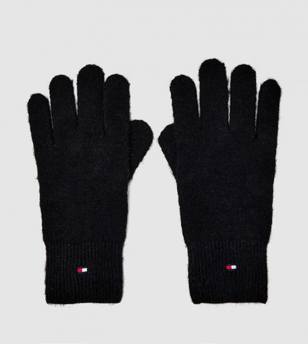 تومي هيلفيغر  قفازات - أسود Knit