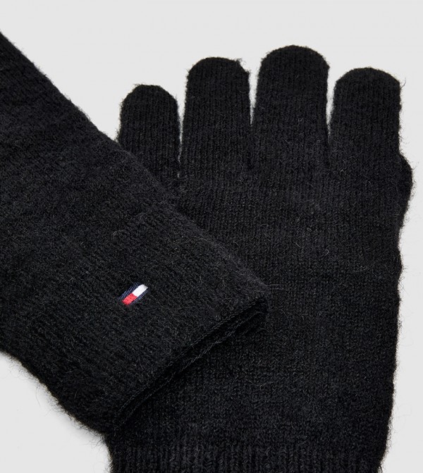 تومي هيلفيغر  قفازات - أسود Knit
