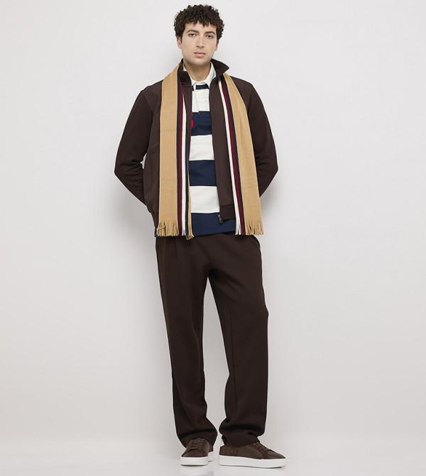 تومي هيلفيغر  أوشحة - بيج Knitted Scarves