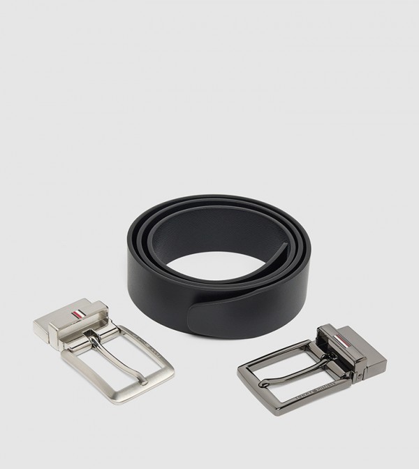 تومي هيلفيغر أحزمة - أسود Leather Belts