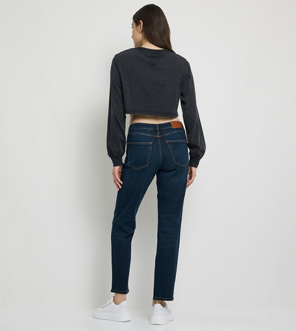 Tommy Jeans Long Sleeve T-Shirts - Black Long Sleeve T-Shirts