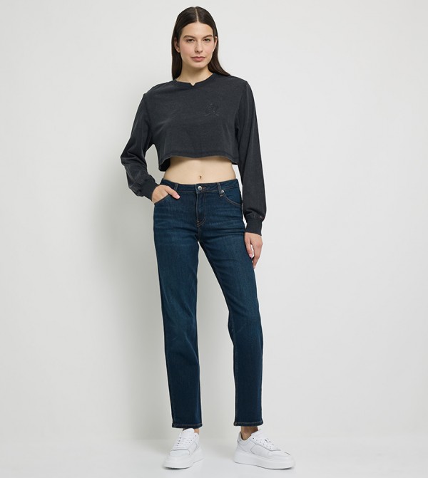 Tommy Jeans Long Sleeve T-Shirts - Black Long Sleeve T-Shirts