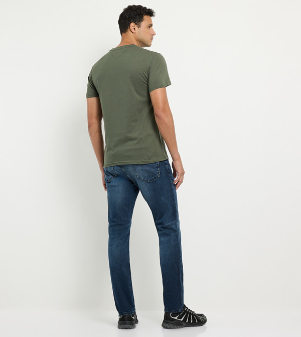 Tommy Hilfiger  Clothing - Green Round Neck T-Shirts