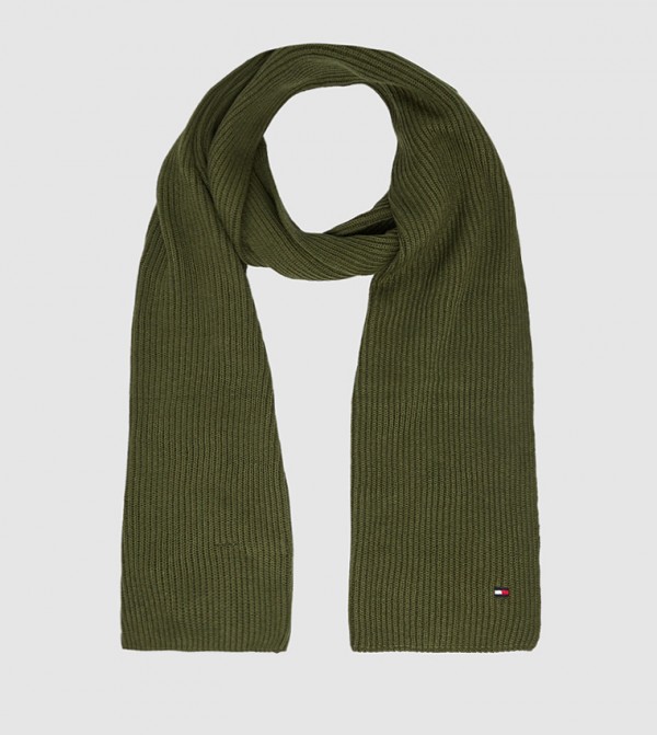 تومي هيلفيغر  أوشحة - أخضر Knitted Scarves