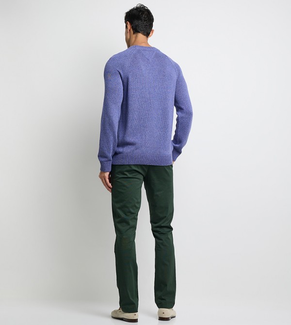 تومي جينز  سترات و كارديغانات  - أزرق Round Neck Sweaters