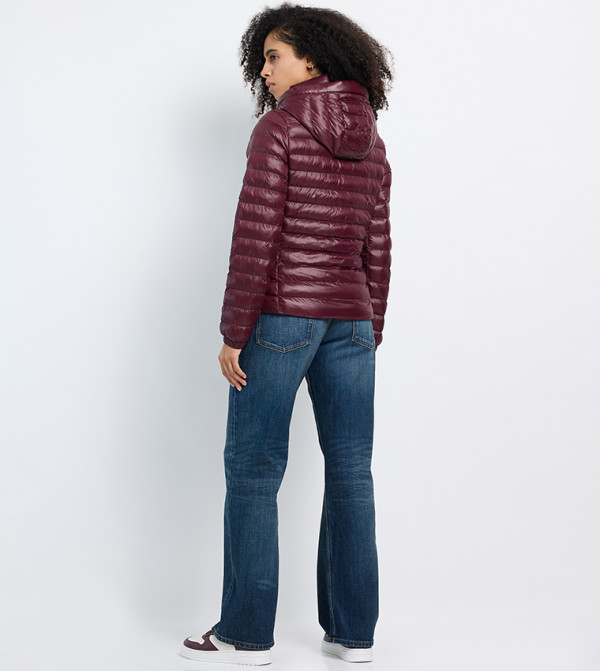 Tommy Hilfiger - Burgundy Puffer & Quilted Jackets