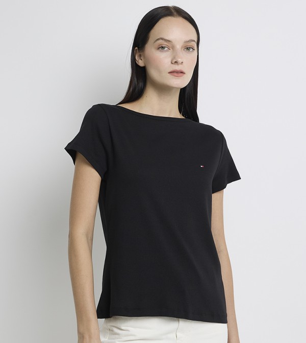 Tommy Hilfiger  T-Shirts - Black Short Sleeve T-Shirts