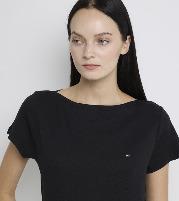 Tommy Hilfiger  T-Shirts - Black Short Sleeve T-Shirts