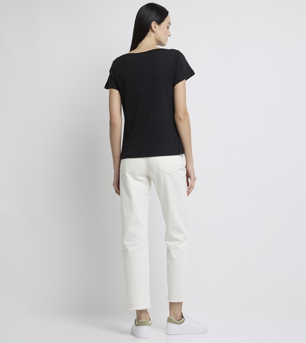 Tommy Hilfiger  T-Shirts - Black Short Sleeve T-Shirts