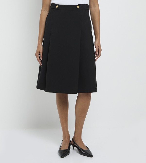 تومي هيلفيغر  تنانير - أسود Midi Skirts