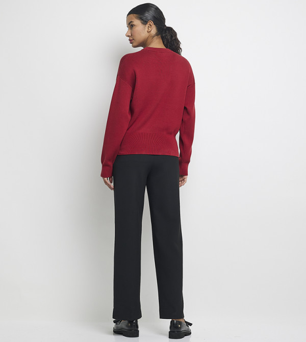 Tommy Hilfiger  Sweaters & Cardigans - Red Round Neck Sweaters
