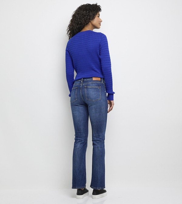 تومي هيلفيغر  ساق واسعة - أزرق Wide Leg Jeans