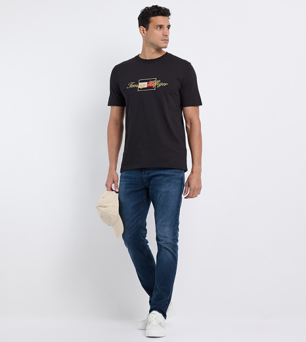 Tommy Hilfiger  Clothing - Black Round Neck T-Shirts