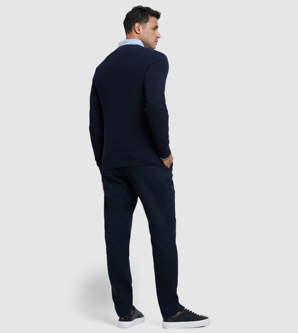 Tommy Hilfiger  Clothing - Navy Round Neck Sweaters