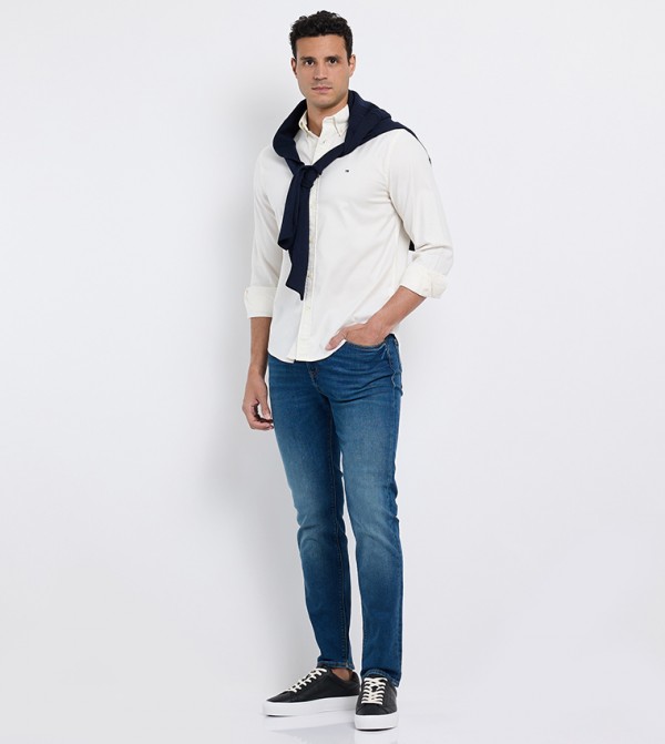 Tommy Hilfiger  Casual Shirts - White Long Sleeves