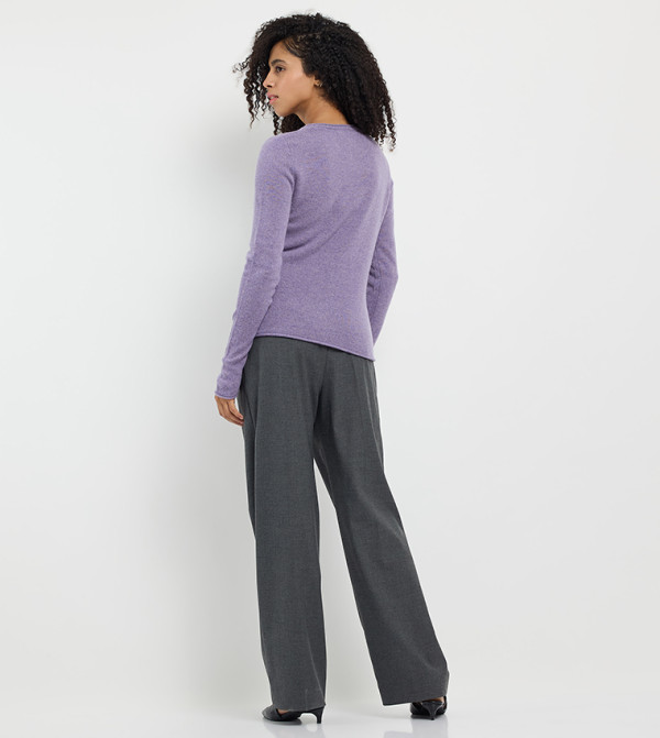 تومي هيلفيغر  سترات - بنفسجي  Round Neck Sweaters