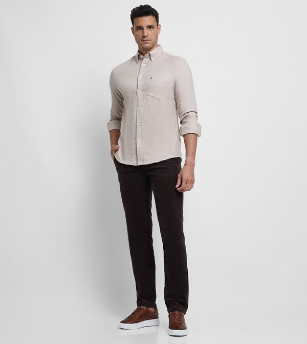 تومي هيلفيغر  قمصان - بيج Long Sleeves