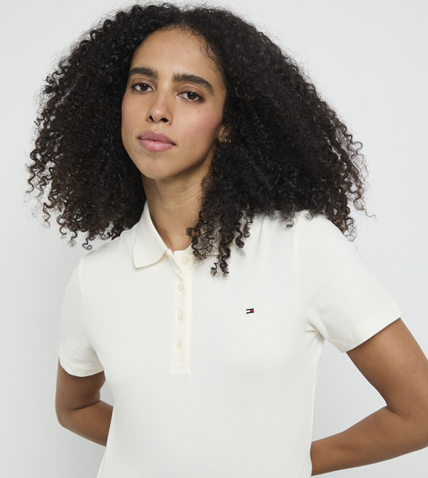 Tommy Hilfiger  T-Shirts - White Polo T-shirts