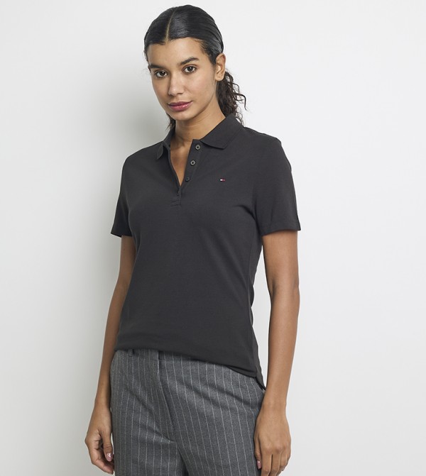 تومي هيلفيغر ملابس - أسود قمصان بولو