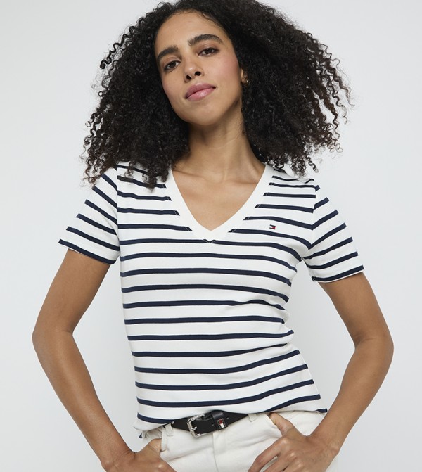 تومي هيلفيغر تومي هيلفيغر - أبيض Short Sleeve T-Shirts