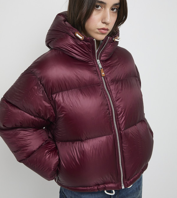 Tommy Hilfiger - Burgundy Puffer & Quilted Jackets
