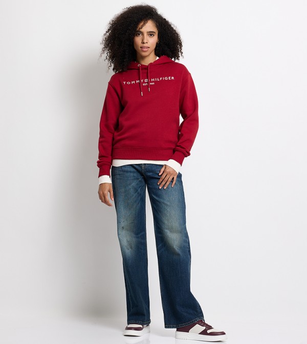 Tommy Hilfiger  Hoodies - Red Hoodies