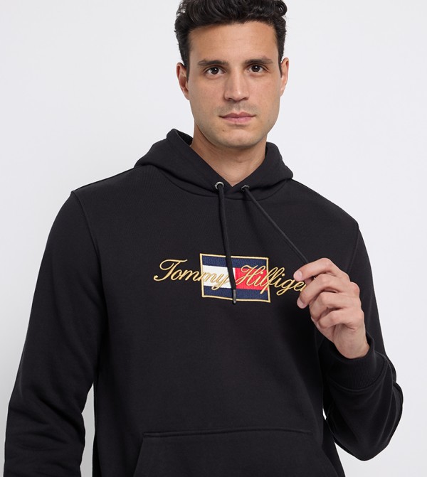 Tommy Hilfiger  Clothing - Black Hoodies