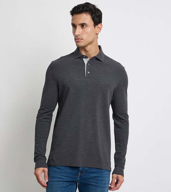 Tommy Hilfiger  T-Shirts - Grey Polo T-shirts