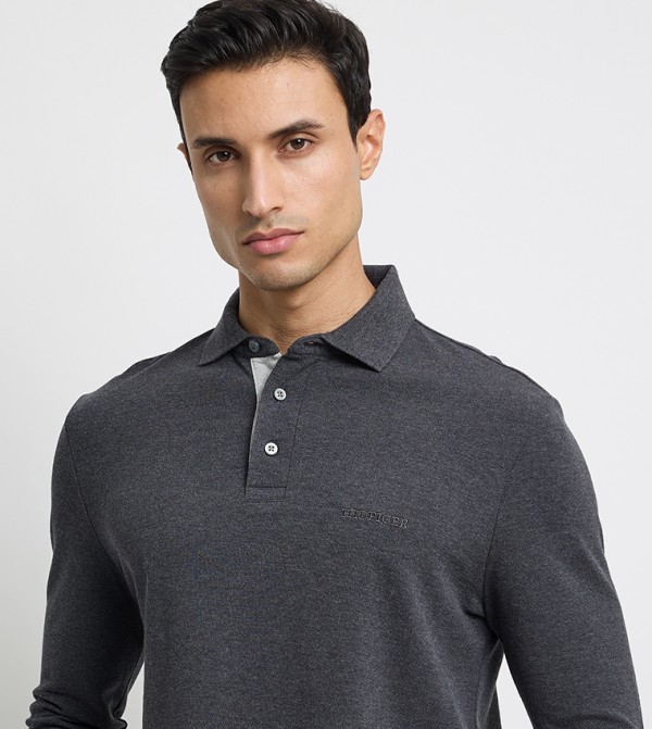 Tommy Hilfiger  T-Shirts - Grey Polo T-shirts