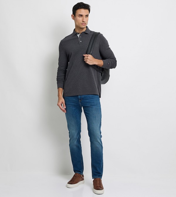 Tommy Hilfiger  T-Shirts - Grey Polo T-shirts