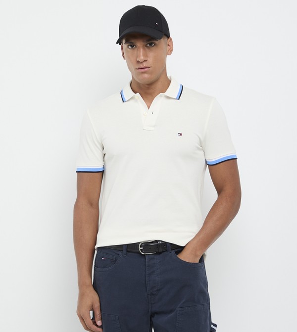 Tommy Hilfiger  Polo T-Shirts - Beige Polo T-shirts