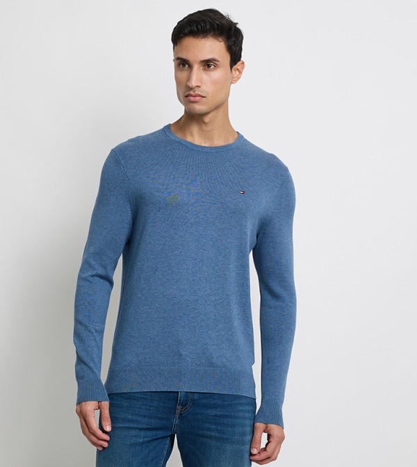 Tommy Hilfiger Tommy Hilfiger - Blue Round Neck Sweaters