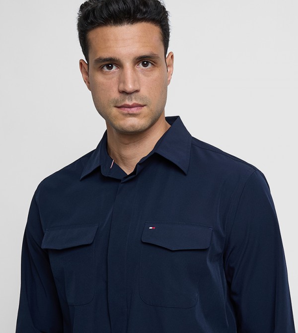 تومي هيلفيغر  قمصان - أزرق Long Sleeves