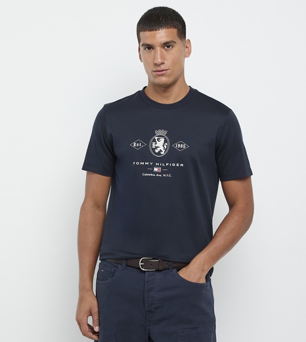 Tommy Hilfiger  Clothing - Navy Round Neck T-Shirts