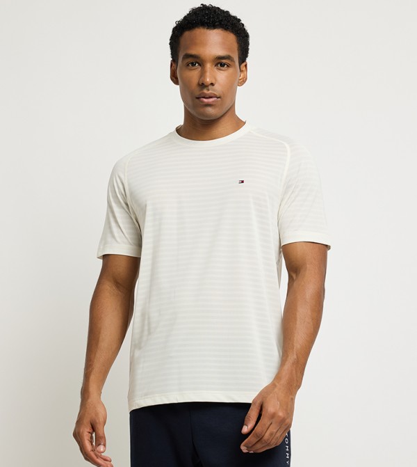 Tommy Hilfiger T-Shirts & Vests - Yellow Round Neck T-Shirts