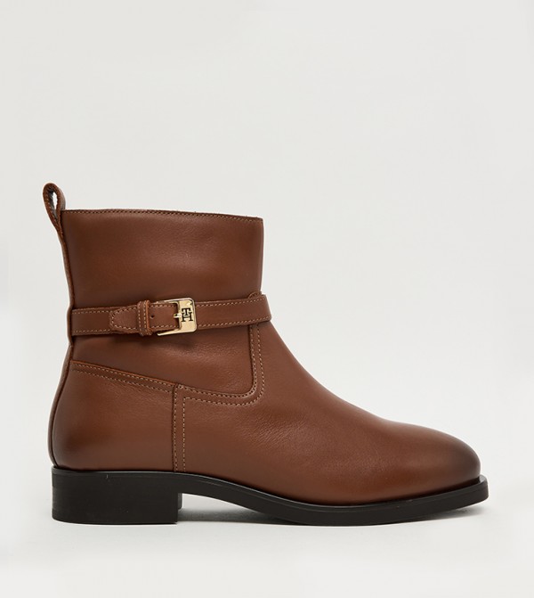 تومي هيلفيغر أبوات - بني Ankle length Boots