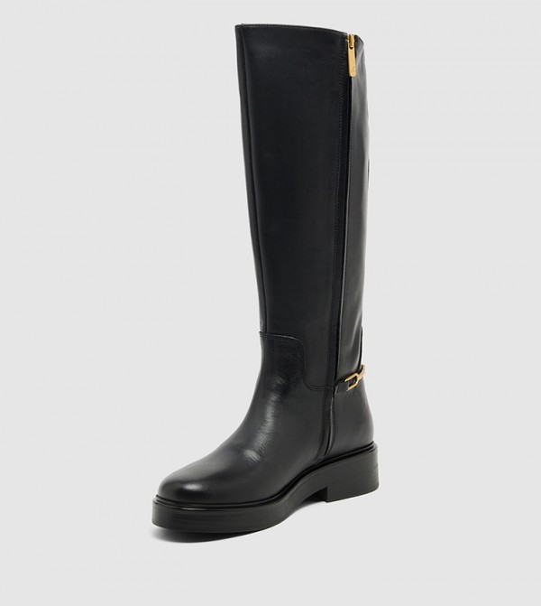 تومي هيلفيغر أبوات - أسود Knee length Boots